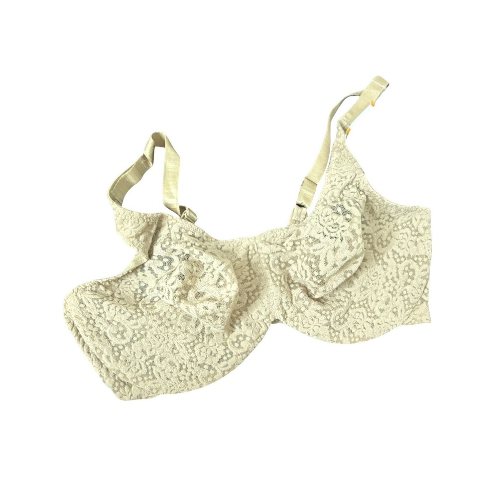 WACOAL HALO LACE FULL FIGURE UNDERWIRE BRA 65547 NUDE SIZE 38DD